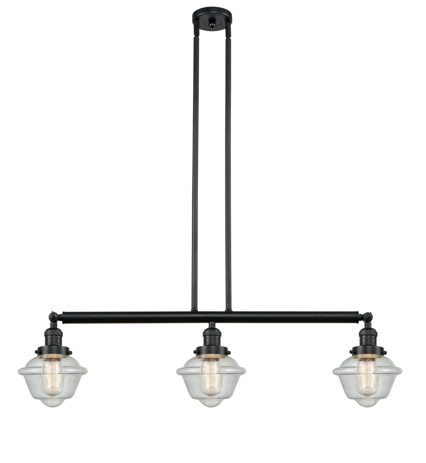 Innovations - 213-BK-G534 - Three Light Island Pendant - Franklin Restoration - Matte Black