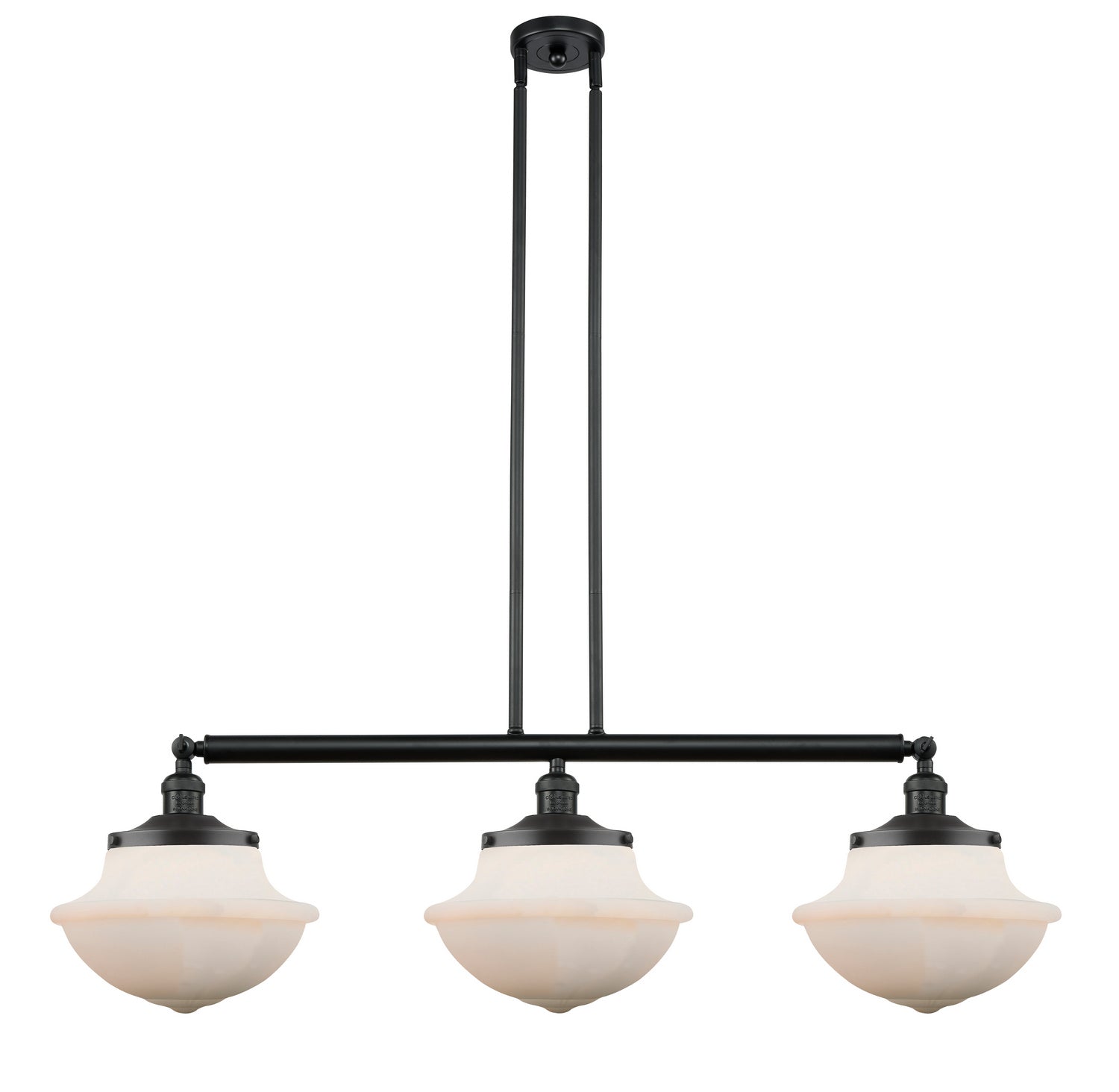 Innovations - 213-BK-G541 - Three Light Island Pendant - Franklin Restoration - Matte Black