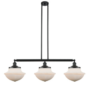 Innovations - 213-BK-G541 - Three Light Island Pendant - Franklin Restoration - Matte Black