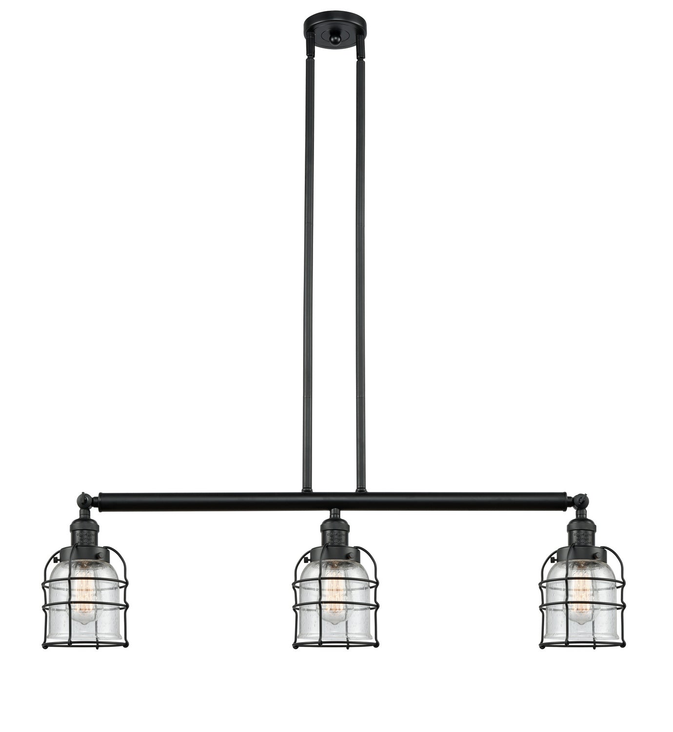 Innovations - 213-BK-G54-CE - Three Light Island Pendant - Franklin Restoration - Matte Black