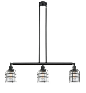 Innovations - 213-BK-G54-CE - Three Light Island Pendant - Franklin Restoration - Matte Black