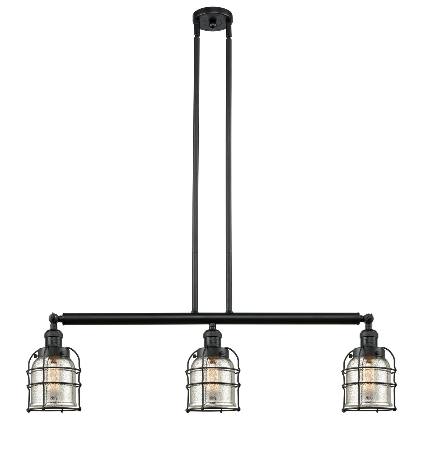 Innovations - 213-BK-G58-CE - Three Light Island Pendant - Franklin Restoration - Matte Black