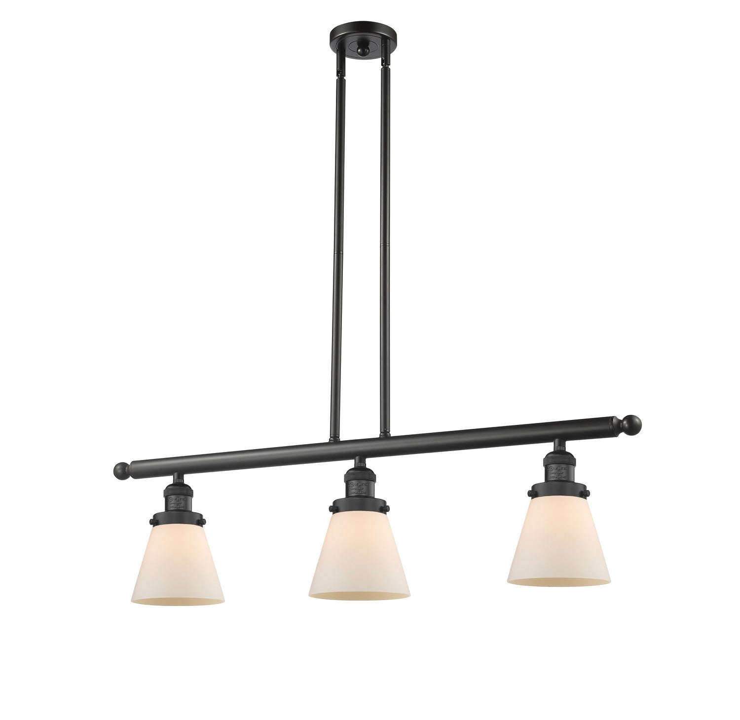 Innovations - 213-BK-G61-LED - LED Island Pendant - Franklin Restoration - Matte Black