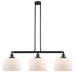 Innovations - 213-BK-G71-L - Three Light Island Pendant - Franklin Restoration - Matte Black