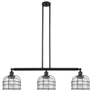 Innovations - 213-BK-G72-CE - Three Light Island Pendant - Franklin Restoration - Matte Black