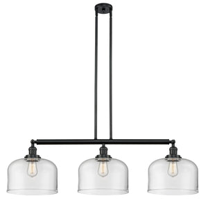 Innovations - 213-BK-G72-L - Three Light Island Pendant - Franklin Restoration - Matte Black