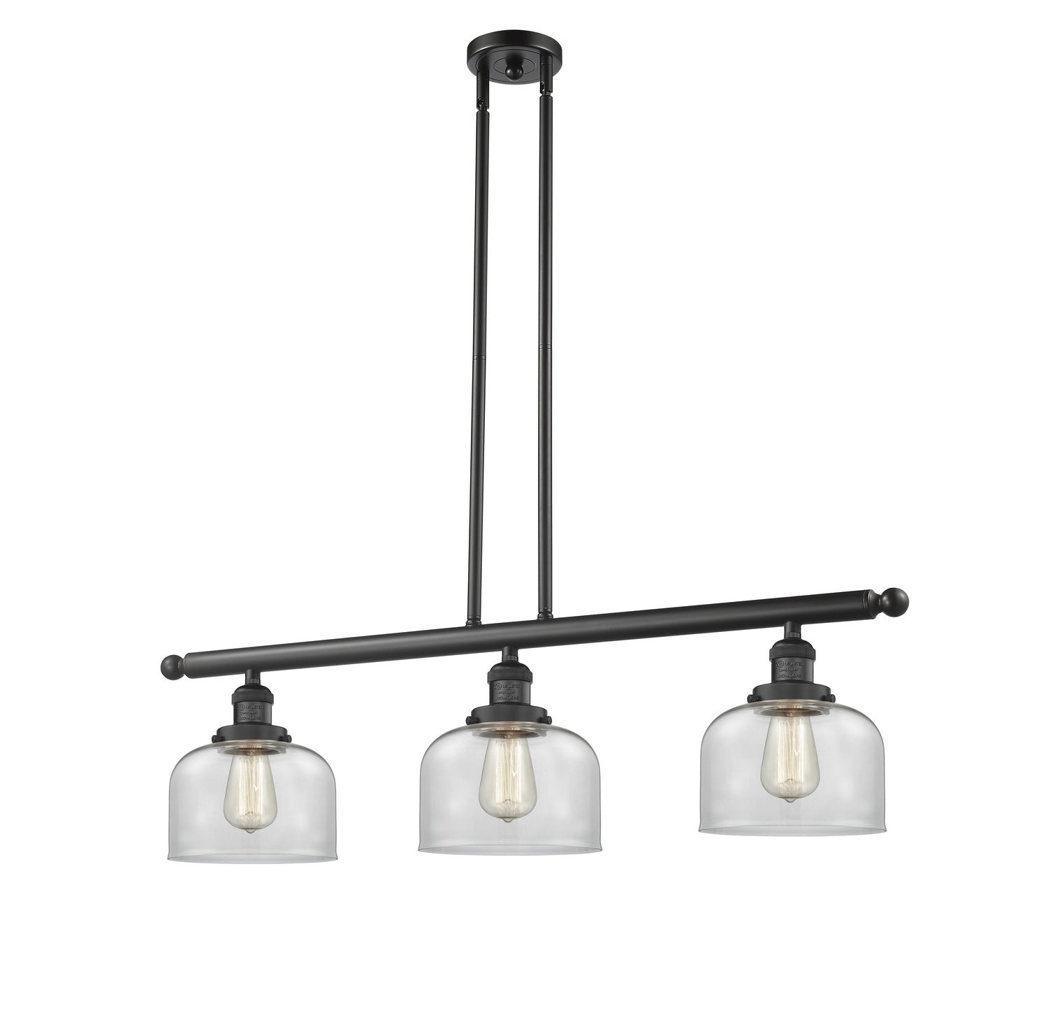 Innovations - 213-BK-G72-LED - LED Island Pendant - Franklin Restoration - Matte Black