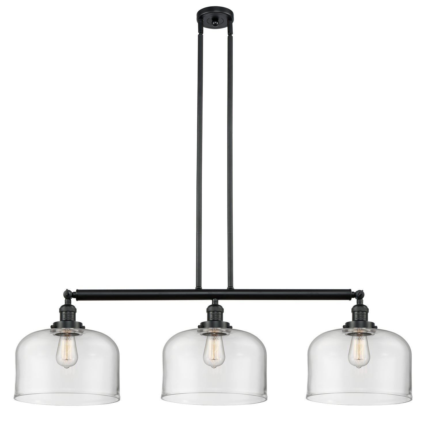 Innovations - 213-BK-G72-L-LED - LED Island Pendant - Franklin Restoration - Matte Black