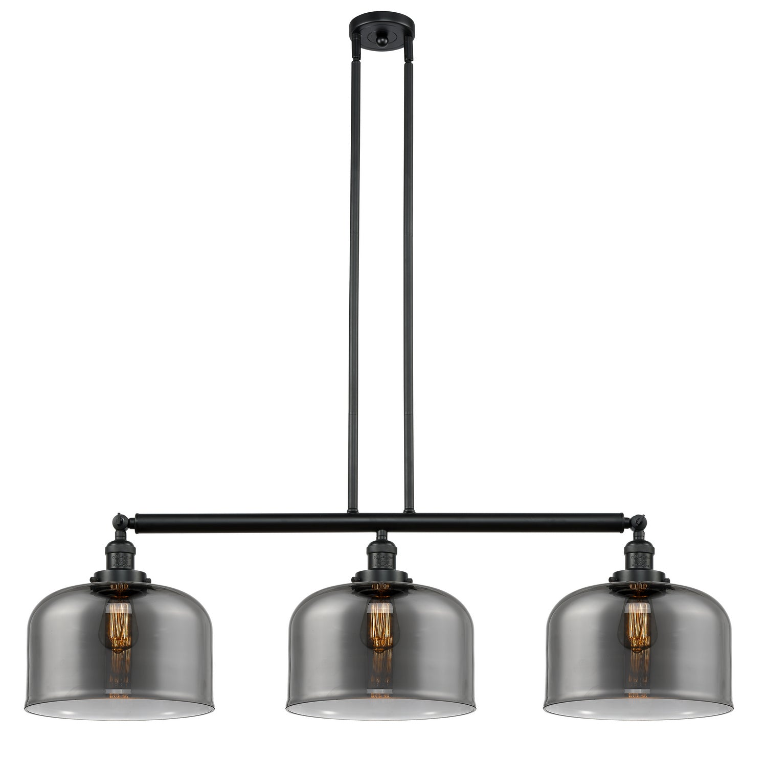 Innovations - 213-BK-G73-L-LED - LED Island Pendant - Franklin Restoration - Matte Black