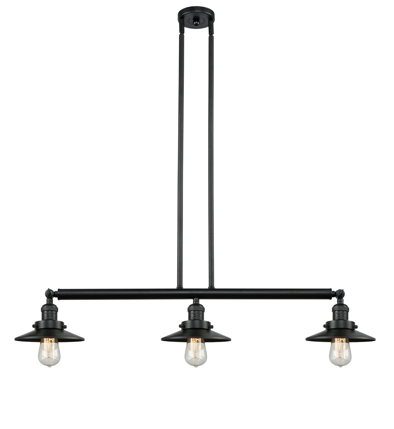 Innovations - 213-BK-M6-LED - LED Island Pendant - Franklin Restoration - Matte Black