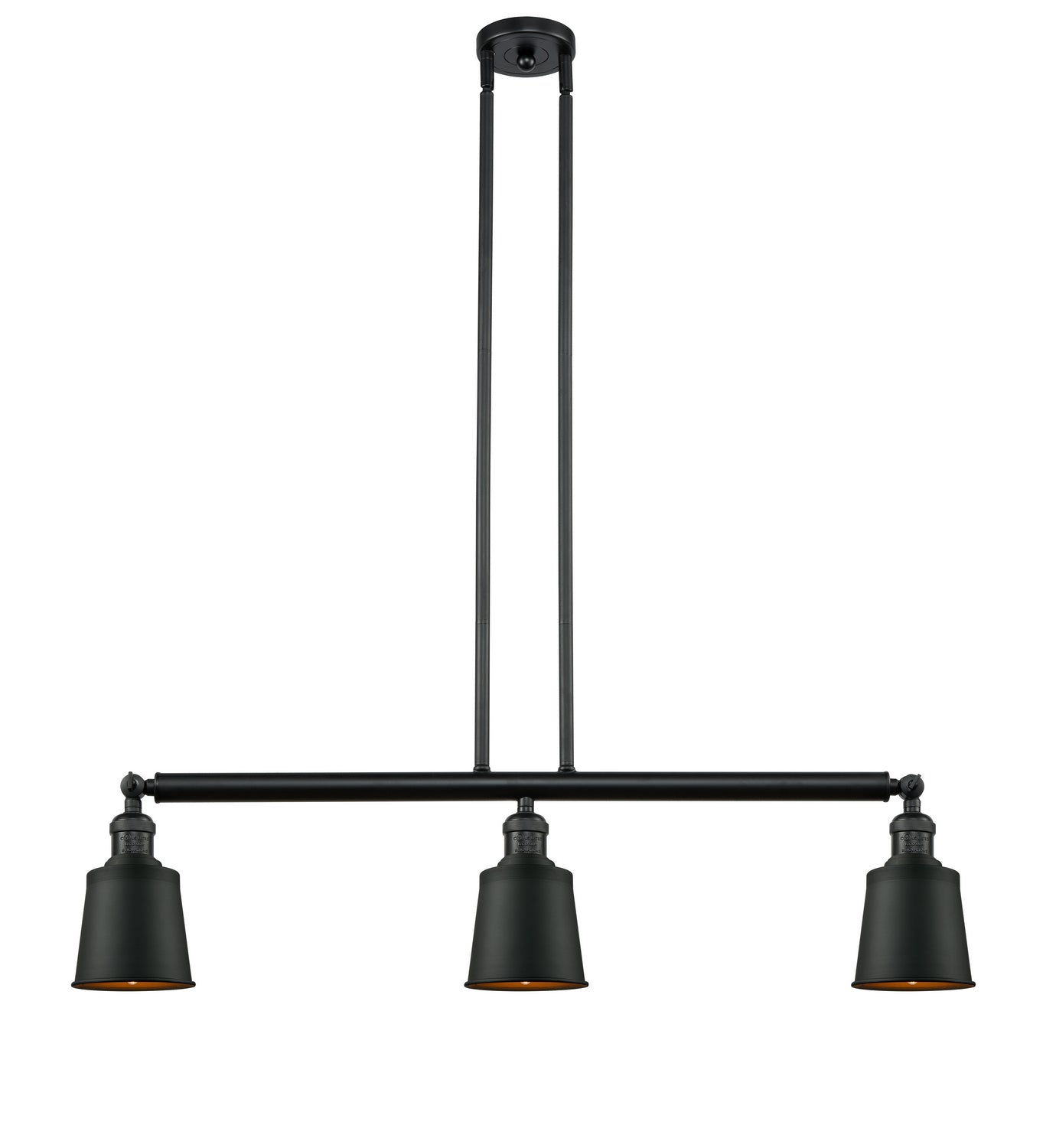 Innovations - 213-BK-M9-BK-LED - LED Island Pendant - Franklin Restoration - Matte Black