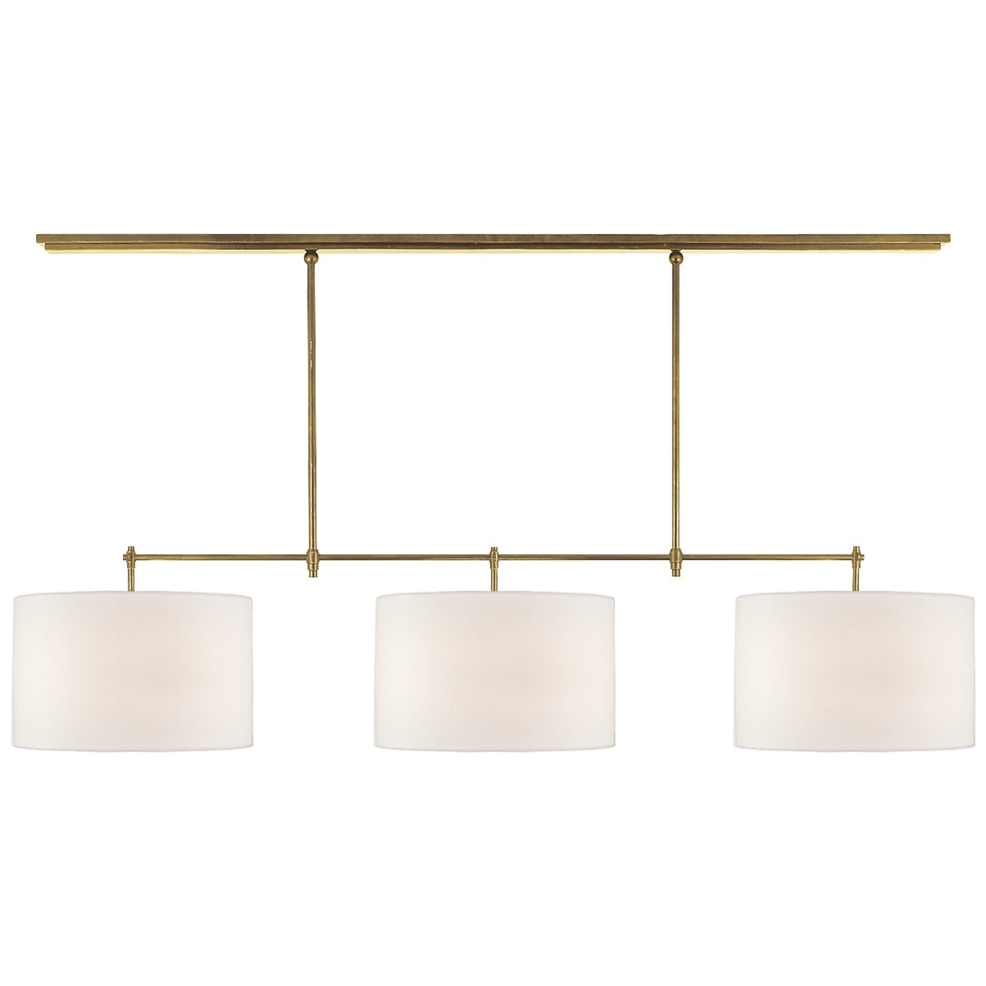 Visual Comfort Signature - TOB 5005HAB-L - Three Light Billiard Pendant - Bryant - Hand-Rubbed Antique Brass