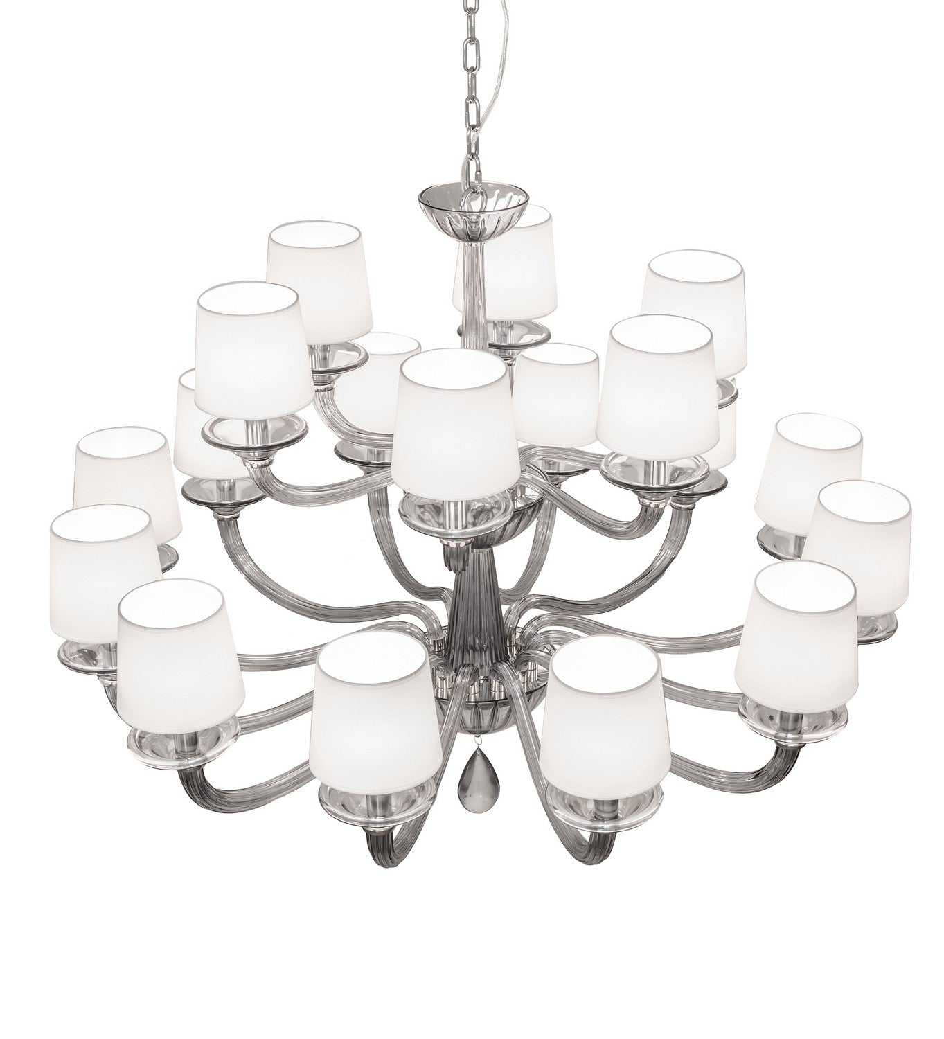 Meyda Tiffany - 245498 - LED Chandelier - Murano Almaden - Smoked Glass/Polished Nickel