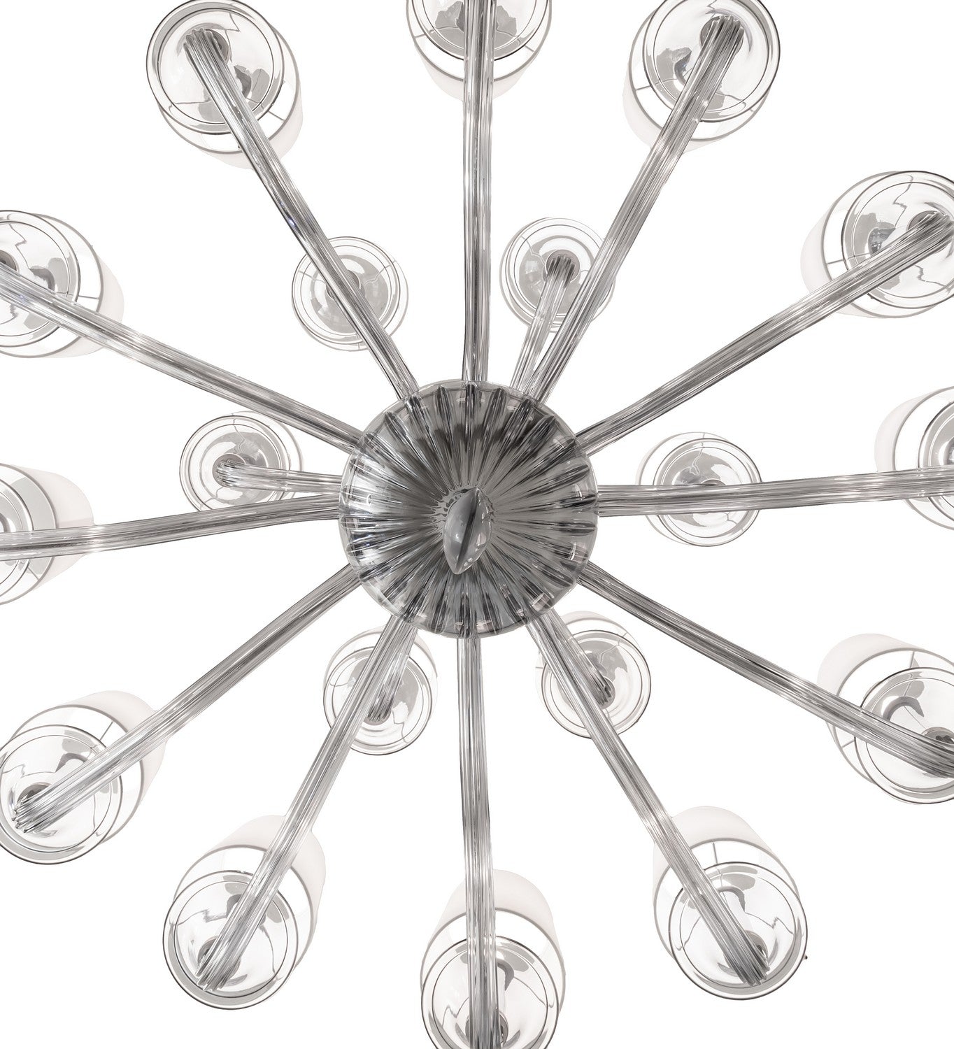 Meyda Tiffany - 245498 - LED Chandelier - Murano Almaden - Smoked Glass/Polished Nickel