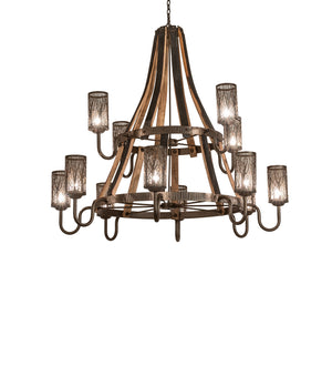 Meyda Tiffany - 245818 - 12 Light Chandelier - Barrel Stave - Tyler Bronze