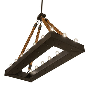 Meyda Tiffany - 247606 - 16 Light Pendant - Quadrato - Wrought Iron