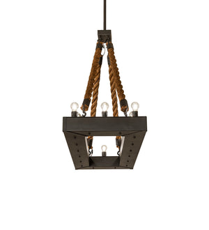 Meyda Tiffany - 247606 - 16 Light Pendant - Quadrato - Wrought Iron