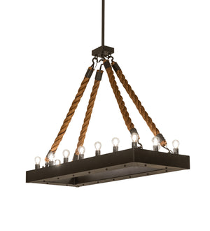 Meyda Tiffany - 247606 - 16 Light Pendant - Quadrato - Wrought Iron