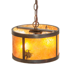 Meyda Tiffany - 247785 - Three Light Pendant - Fulton - Dark Burnished Antique Copper