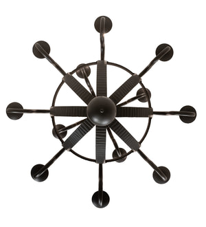 Meyda Tiffany - 247815 - 12 Light Chandelier - Barrel Stave - Wrought Iron