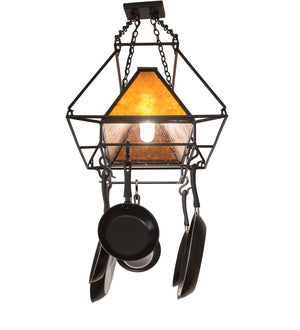 Meyda Tiffany - 250947 - Six Light Pot Rack - Textured Black