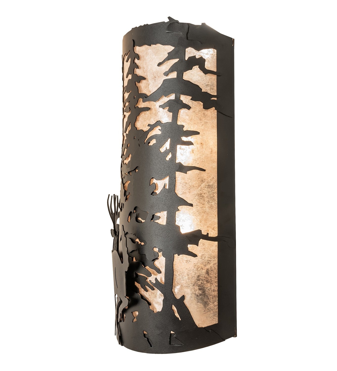 Meyda Tiffany - 251455 - Three Light Wall Sconce - Tall Pines - Textured Black