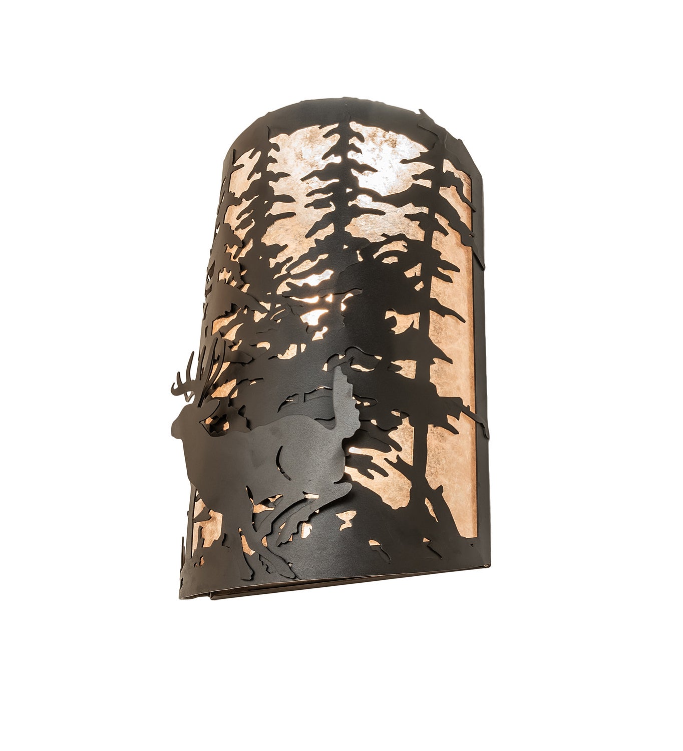 Meyda Tiffany - 251455 - Three Light Wall Sconce - Tall Pines - Textured Black