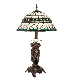 Meyda Tiffany - 253641 - Two Light Table Lamp - Tiffany Roman - Mahogany Bronze