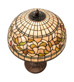 Meyda Tiffany - 253821 - One Light Table Lamp - Tiffany Turning Leaf - Mahogany Bronze