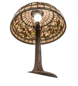 Meyda Tiffany - 253821 - One Light Table Lamp - Tiffany Turning Leaf - Mahogany Bronze