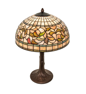 Meyda Tiffany - 253821 - One Light Table Lamp - Tiffany Turning Leaf - Mahogany Bronze