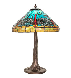 Meyda Tiffany - 253822 - One Light Table Lamp - Tiffany Dragonfly - Mahogany Bronze