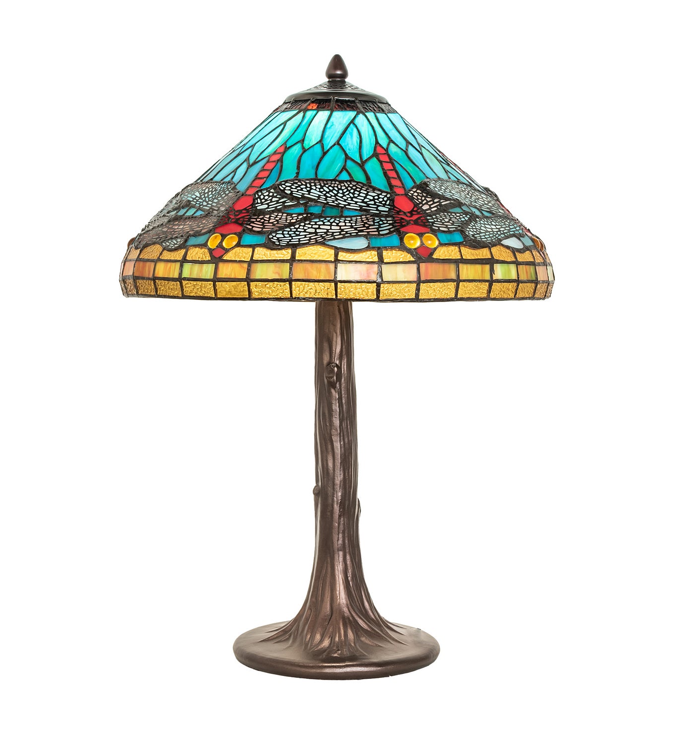 Meyda Tiffany - 253822 - One Light Table Lamp - Tiffany Dragonfly - Mahogany Bronze