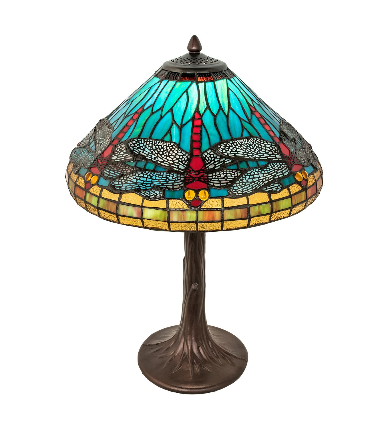 Meyda Tiffany - 253822 - One Light Table Lamp - Tiffany Dragonfly - Mahogany Bronze