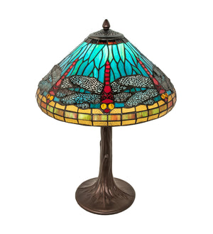 Meyda Tiffany - 253822 - One Light Table Lamp - Tiffany Dragonfly - Mahogany Bronze