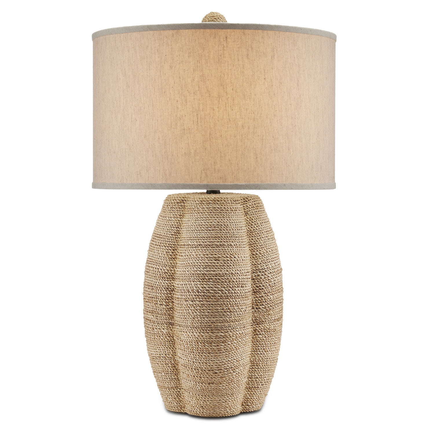 Currey and Company - 6000-0797 - One Light Table Lamp - Karnak - Natural/Satin Black