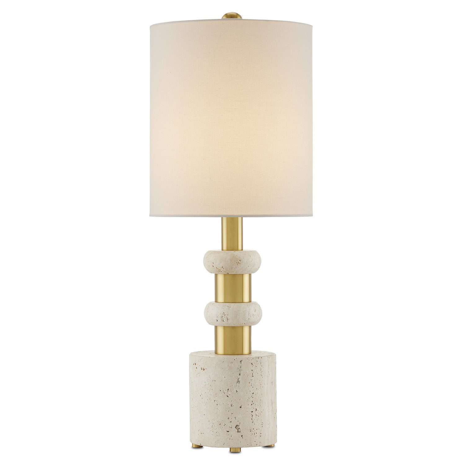 Currey and Company - 6000-0809 - One Light Table Lamp - Goletta - Beige/Antique Brass