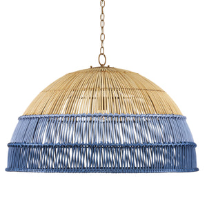 Currey and Company - 9000-0924 - One Light Pendant - Hiroshi Koshitaka - Khaki/Cornflower Blue/Bluebonnet