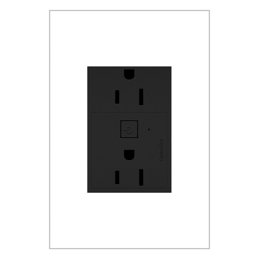 Legrand - WNAR153G1 - 15A Smart Outlet with Netatmo Plus-Size - adorne - Graphite