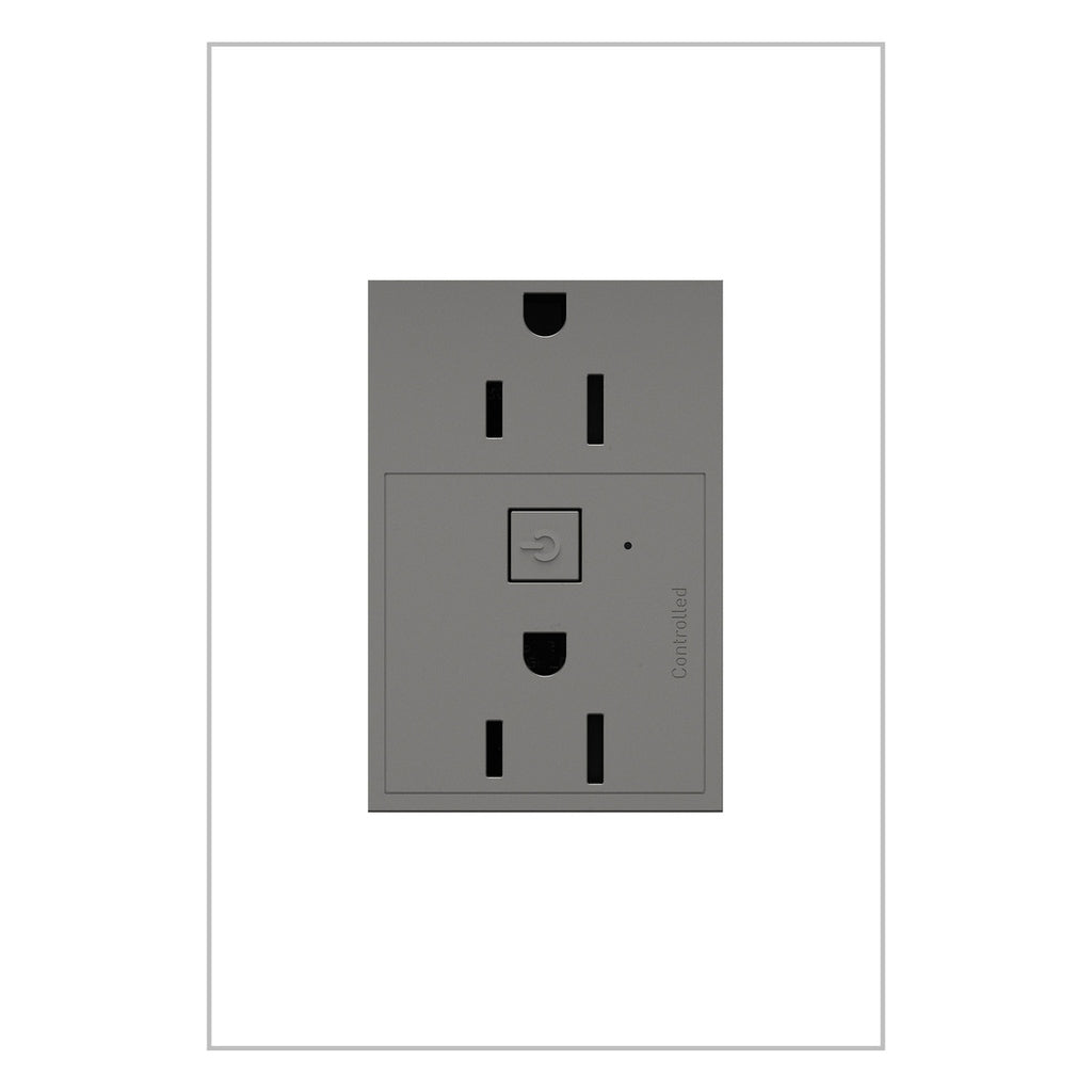 Legrand - WNAR153M1 - 15A Smart Outlet with Netatmo Plus-Size - adorne - Magnesium