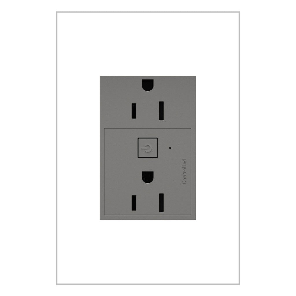 Legrand - WNAR153M1 - 15A Smart Outlet with Netatmo Plus-Size - adorne - Magnesium