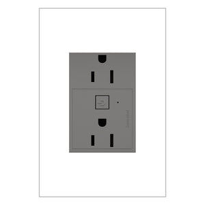 Legrand - WNAR153M1 - 15A Smart Outlet with Netatmo Plus-Size - adorne - Magnesium