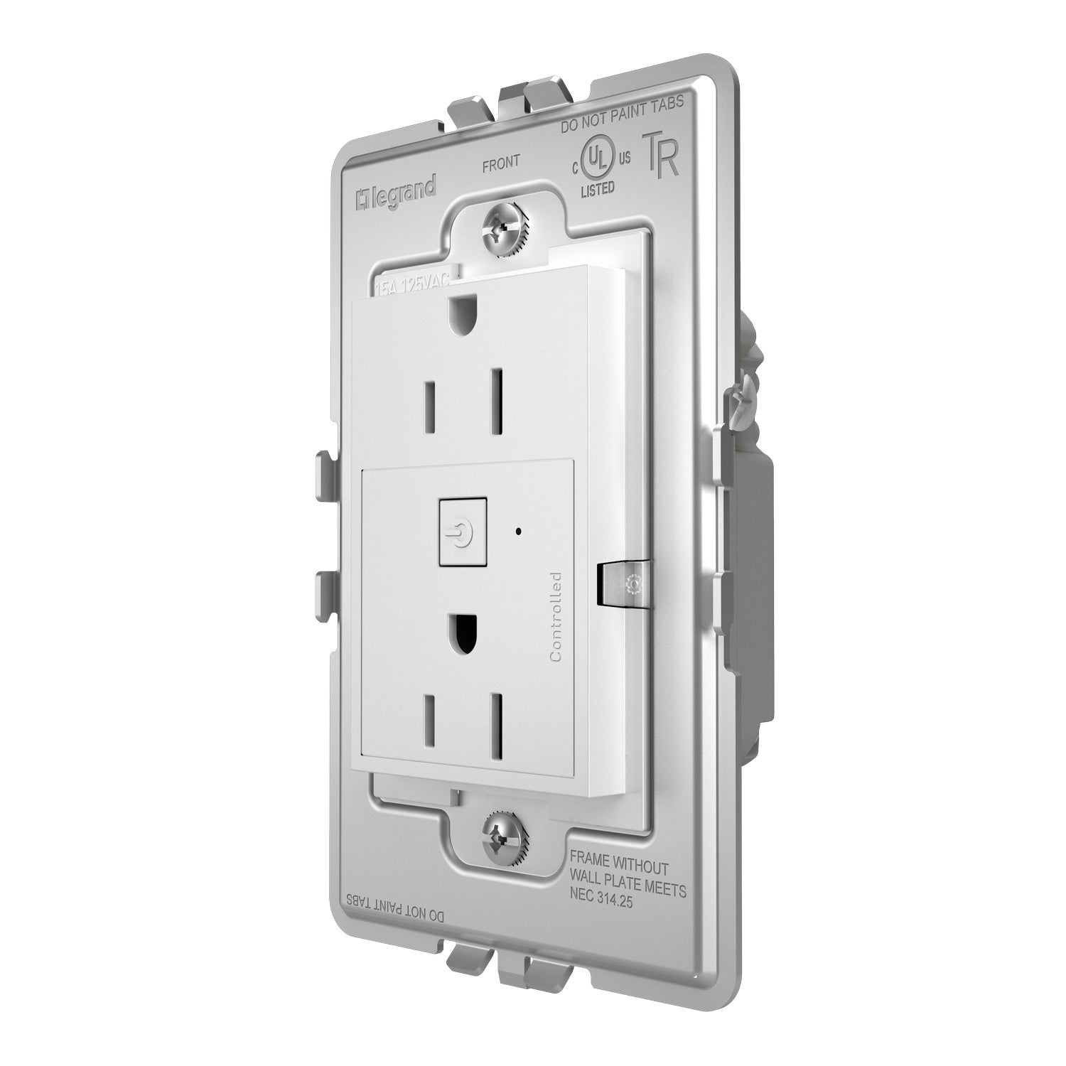 Legrand - WNAR153W1 - Plus-Sized 15A Outlet - Adorne - White