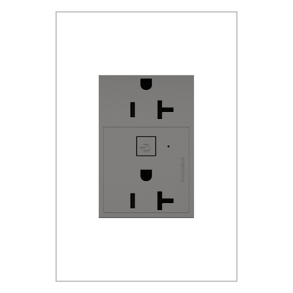 Legrand - WNAR203M1 - 20A Smart Outlet with Netatmo, Plus-Size - adorne - Magnesium