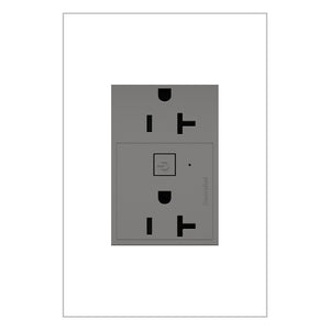Legrand - WNAR203M1 - 20A Smart Outlet with Netatmo, Plus-Size - adorne - Magnesium