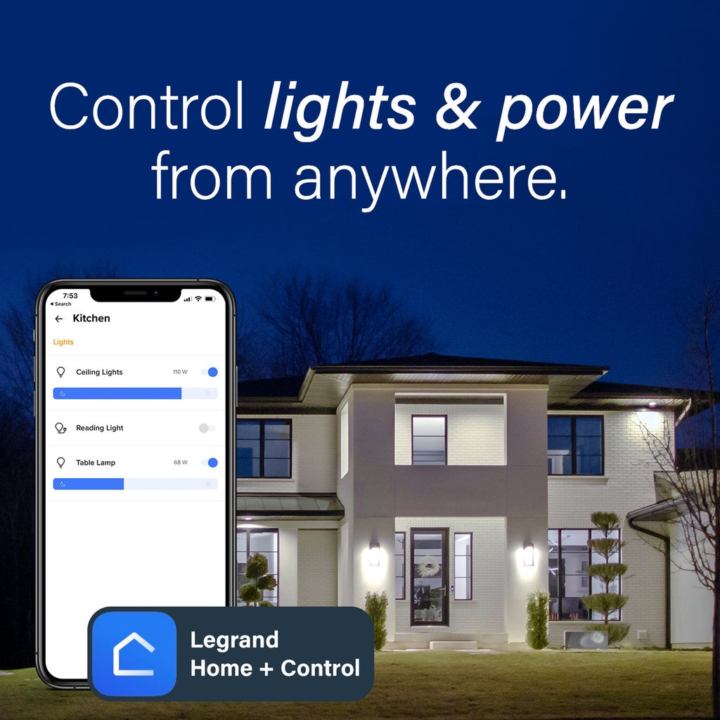 Legrand - WNRL33LA - Wireless Home/Away Smart Switch, with Netatmo - radiant - Light Almond