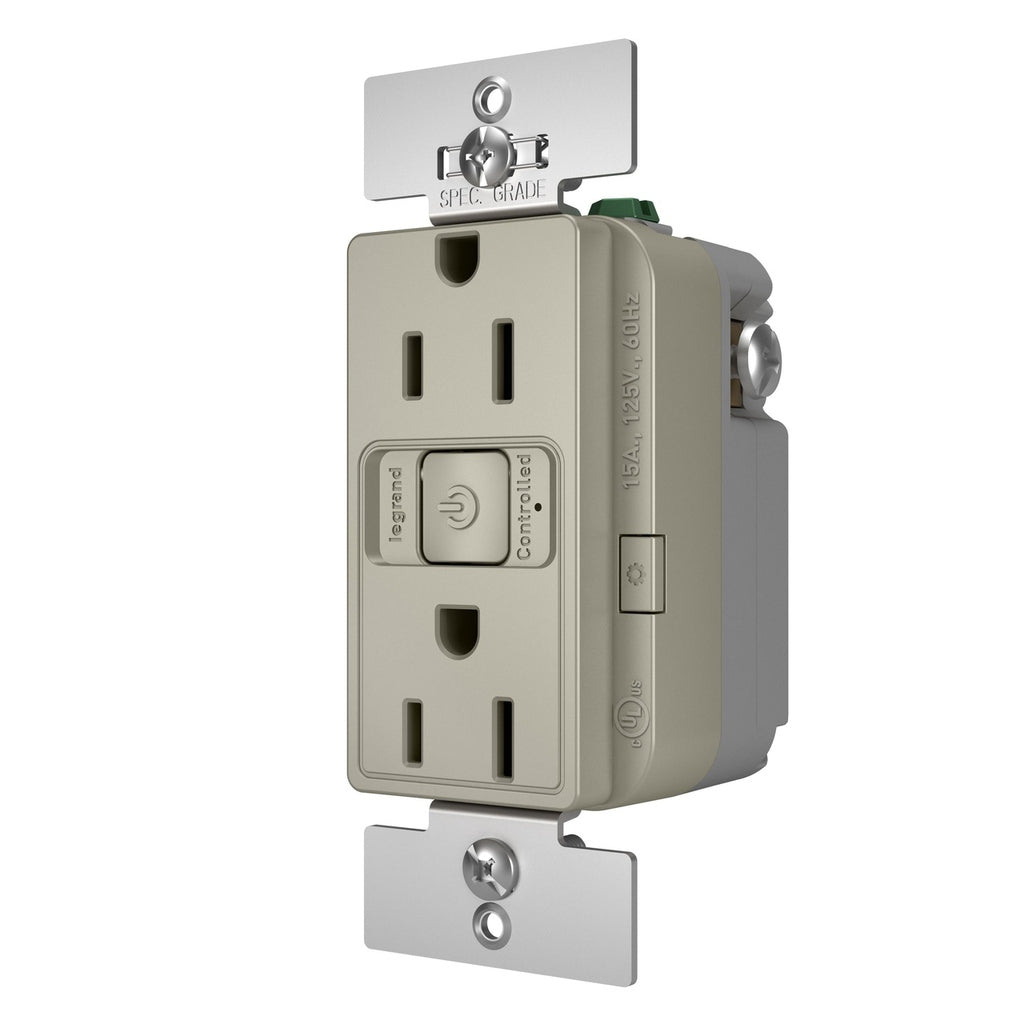Legrand - WNRR15NI - Smart 15A Outlet with Netatmo - radiant - Nickel