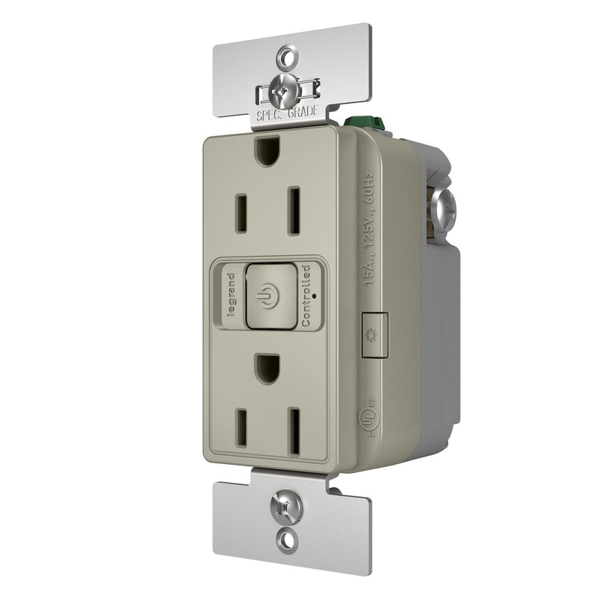 Legrand - WNRR15NI - Smart 15A Outlet with Netatmo - radiant - Nickel