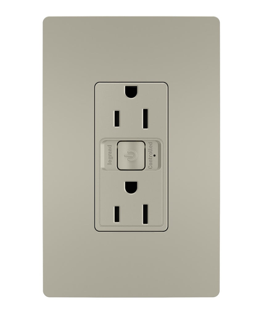 Legrand - WNRR15NI - Smart 15A Outlet with Netatmo - radiant - Nickel