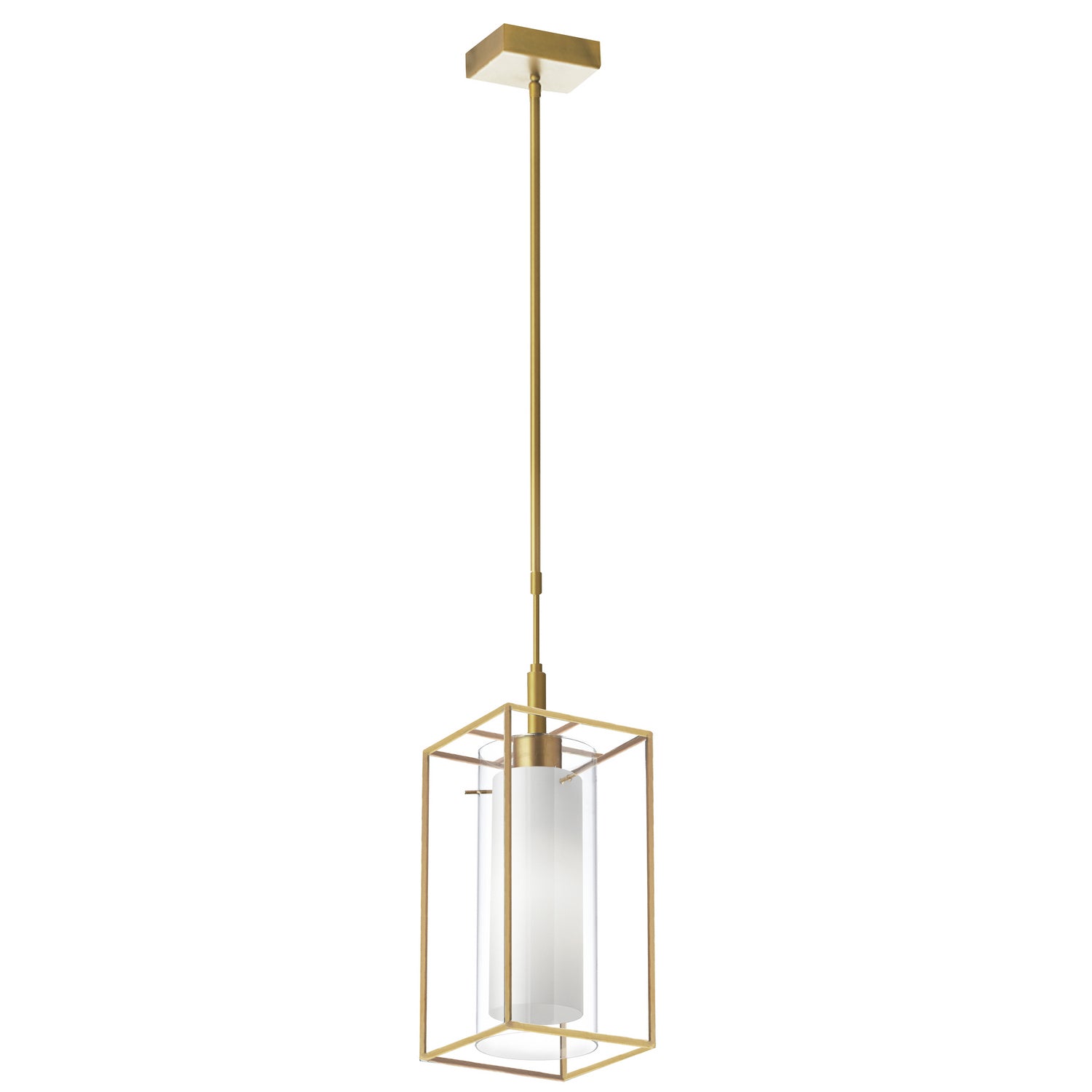 Dainolite Ltd - CBE-61P-AGB - One Light Pendant - Cubo - Aged Brass